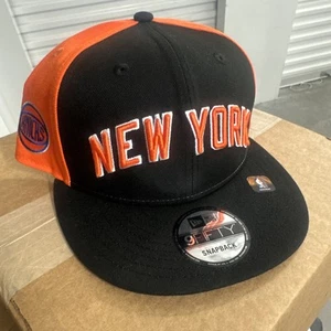 New Era 9Fifty NBA New York Knicks Black Orange City Edition SnapBack Hat New - Picture 1 of 10