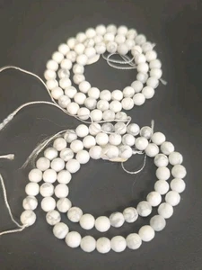 120 cuentas de howlita de 5 mm. Cuentas Howlite de 2 hebras de 5 mm - Imagen 1 de 5