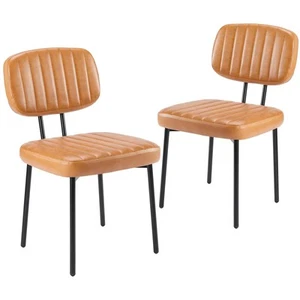 Dining Chairs Set of 2, Upholstered Mid Century Modern Kitchen Dining Room Ac... - Picture 1 of 7