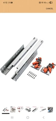 6 Pair 16" Undermount Soft Close Drawer Slides, 100LB, Full Extension 🛠️ - Image 1 of 3