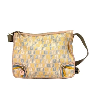 FENDI Zucca Logo Crossbody Bag mit Anhänger Schultertasche Mehrfarbig - Bild 1 von 16