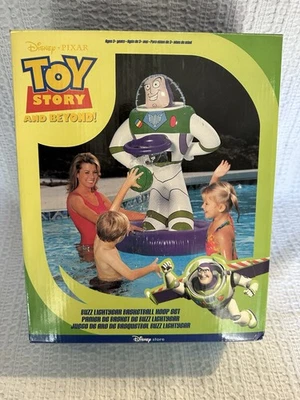 Disney Pixar Inflatable Toy Story Buzz Lightyear Pool Basketball Hoop Set - Image 1 of 2