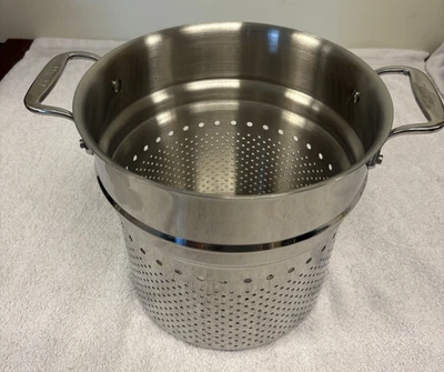 All Clad Stanless Steel Pasta Insert #3707-I D - Image 1 of 4