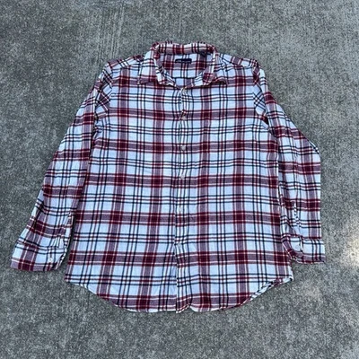 Para Hombre John Ashford, Franela Roja Abotonada Talla Grande  Foto 1 de 4