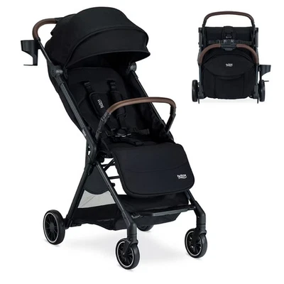 Britax Juniper Compact Stroller, Lightweight Fold-and-Go Design - Raven Black - Image 1 of 4
