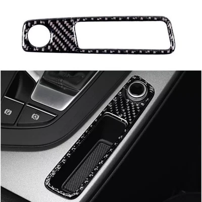 For Audi A5 A4 2017-2019 Real Carbon Fiber Console Gear Shift Frame Cover Trim - Image 1 of 4