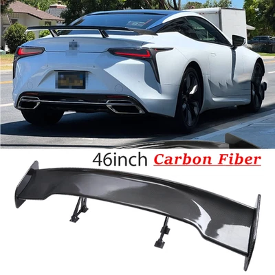 For Lexus LC500 LC500h LFA 47" Fiber Rear Trunk Spoiler Wing Adjustable GT-Style - Image 1 of 4