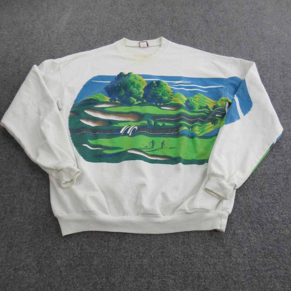 Sudadera DE COLECCIÓN Colorado Tropics Para Hombre Grande Gráfico de Golf Hecha en EE. UU. Años 90 Foto 1 de 4