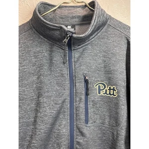 Giacca Pitt Panthers uomo grigia full zip finto collo NCAA sportiva zip tasche XL - Foto 1 di 6