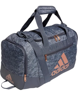 adidas Defender 4 Small Duffel Bag, Jersey Onix Grey/Rose Gold/Onix Grey - Image 1 of 3