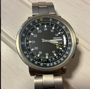 Orient Kingmaster EM58-C0 Titanium Automatic Watch Used Good F/S - Picture 1 of 10