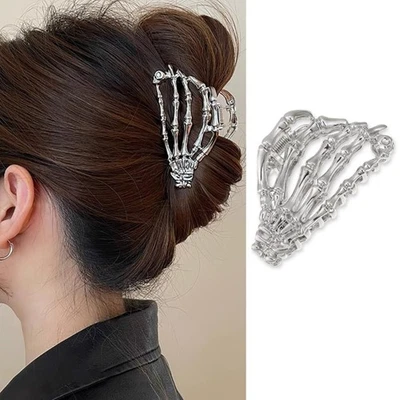 Skull Skeleton Hand Bone Hair Clip Metal Skull Claws Hair Accessories Party USA - Изображение 1 из 4