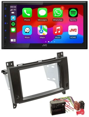 JVC Bluetooth USB MP3 2DIN DAB Autoradio für Mercedes B- A-Klasse 04-12 schwarz - Bild 1 von 4