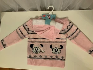 Disney Weihnachtspullover rosa Mickey & Minnie Mouse mit Nikolausmütze Mädchen 6 - Bild 1 von 17