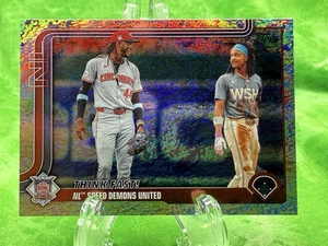Elly De La Cruz / CJ Abrams - Holo Foil - 2025 Topps #639 Checklist "Think Fast" - Picture 1 of 11