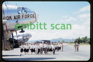 Original Slide, ROK Air Force Curtiss C-46 Commandos at Taegu Korea, 1956 - Picture 1 of 1