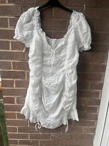 Ladies White Cotton Summer Dress - Shein - 3XL - Size 20 - Picture 1 of 8