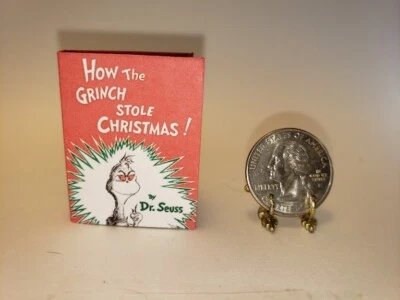 LEE ANN BORGIA MINIATURE BOOKS 1:6 SCALE MINIATURE BOOK GRINCH STOLE CHRISTMAS BARBIE PLAYSCALE