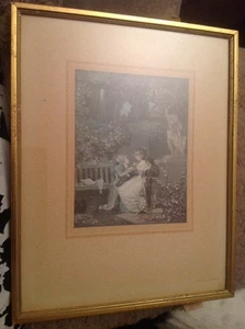 Vintage Framed & Glazed Print La Rose, By Debucourt - Picture 1 of 7