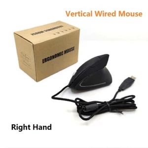 New USB Wired Vertical Gaming Mouse Digital Optical Adjustable DPI 5 Keys Mouse - Picture 1 of 5