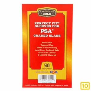 Perfect Fit Bags For PSA Graded Cards with PSA Logo CardboardGold (50pcs) - Bild 1 von 3