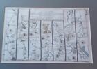  ORIGINAL YORK TO WEST CHESTER STRIP ROAD MAP BY THOMAS GARDNER C1719 HANDCOLOUR