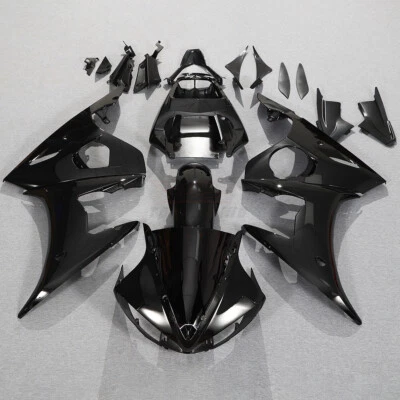 Glossy Black Bodywork Kit For Yamaha YZF R6 2003-2004 / R6S 06-09 ABS Fairings  Foto 1 de 4