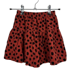 Hanna Andersson Corduroy Polka Dot Brown Tiered Skirt SZ US 5 - Picture 1 of 5