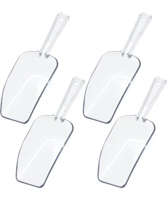 4 прозрачных пластиковых мини-совка 5-1/2 дюйма конфеты порошки лед комбинированная доставка в наличии - Изображение 1 из 4