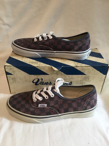 Scarpa da skate Vans Van Doren unisex donna Port Royal e nera a quadri taglia UK 4 nuova con scatola