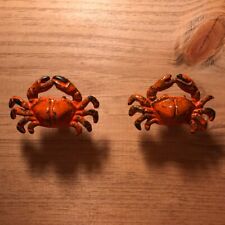 Antique Cast Iron Drawer Pull Orange Crab Cabinet Door Kitchen Knob Lot of 2