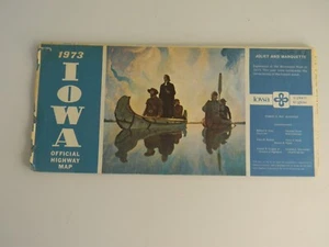 Vintage 1973 Iowa Official Highway Map - Picture 1 of 3