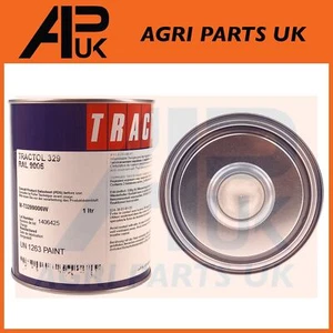 1L Tin 1 Litre RAL 9006 Tractol Silver Gloss Paint Agriculture Tractor Machinery - Picture 1 of 2