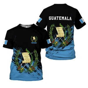 Personalized Name Guatemala Shirt Guatemala Jersey Guatemalan Pride T-Shirt Guat - Picture 1 of 4