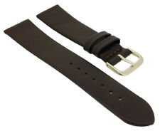 Eichmüller Wristwatch Strap Leather Smooth Very Flat Braun Pin Buckle