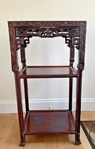 19th Century Chinese Marble Topped Plant Stand- – Timeless Elegance - Picture 1 of 17