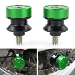 Fit For Kawasaki ZX-14 ZX14R/ABS/ZZR1400 Swingarm Sliders Stand Bobbins Green - Picture 1 of 12