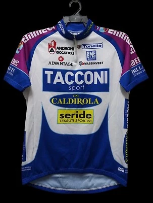 CAMISETA DE BICICLETA VINTAGE AÑOS 90 TACCONI SIDERMEC SMS SANTINI/talla M(20,5”/26”-28”) Foto 1 de 4