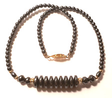 Women's Fashion Jewelry Dark Grey Hematite Beaded Necklace (for charity)