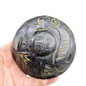Cina, vecchia giada, cultura Hongshan, oggetti da collezione, magnete nero, raro UFO, ciondolo Q827 - Foto 1 di 5