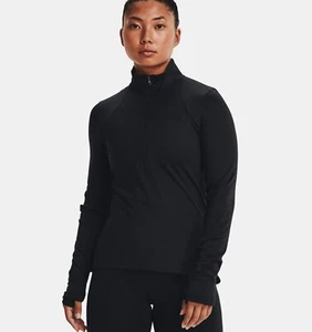 UNDER ARMOUR COLDGEAR UA KUSCHELIGES DAMENSHIRT MIT 1/2-REISSVERSCHLUSS SCHWARZ #1366982 - NEU MIT ETIKETT - Bild 1 von 6