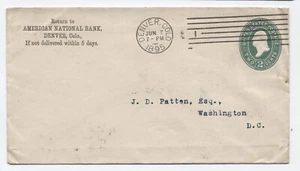 1895 Denver CO cover to Washington DC International machine cancel [6246.122] - Picture 1 of 3