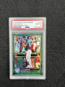 2022 TOPPS CHROME PSA 10 BEN BALLER JUAN SOTO GREEN REFRACTOR 59/99 - Picture 1 of 2