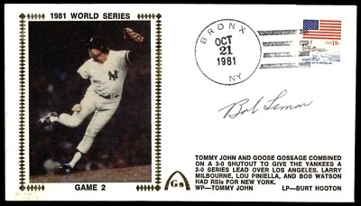 Bob Lemon Signed 1st Day Cover AUTO 1981 WS Cachet MLB C. Indians #21 HOF '76! - Image 1 of 2