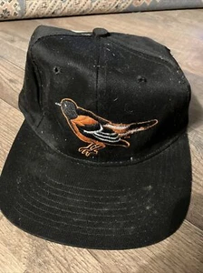 Vintage Baltimore Orioles Snapback Trucker Hat Baseball Cap MLB Black UII - Picture 1 of 6