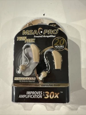 Amplificador de sonido auditivo MSA Pro Twin Pack beige recargable Foto 1 de 2