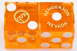 Green Valley Ranch Casino Henderson gelb gebraucht passende Nummer Paar Würfel - Bild 1 von 4