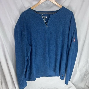 Canada Weather Gear Henley Shirt Mens Heather Teal Blue Long Sleeve Soft XXL - Picture 1 of 10