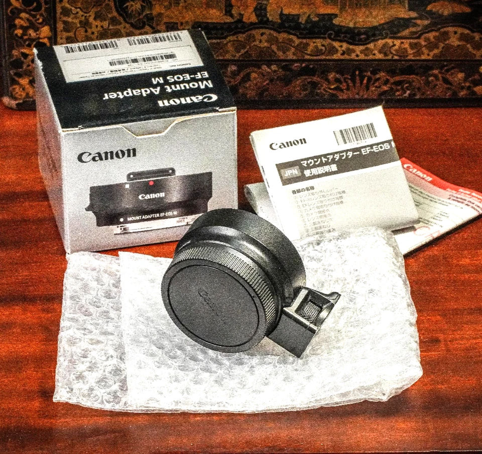 Adaptador de montaje de lente Canon EF-EOS M con caja Foto 1 de 4