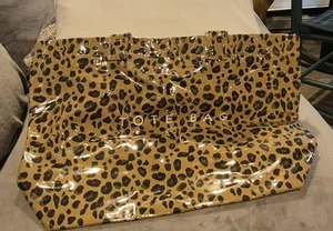 NWOT- PVC Covered Canvas Leopard Print Tote 12 X 18 in. - Picture 1 of 4